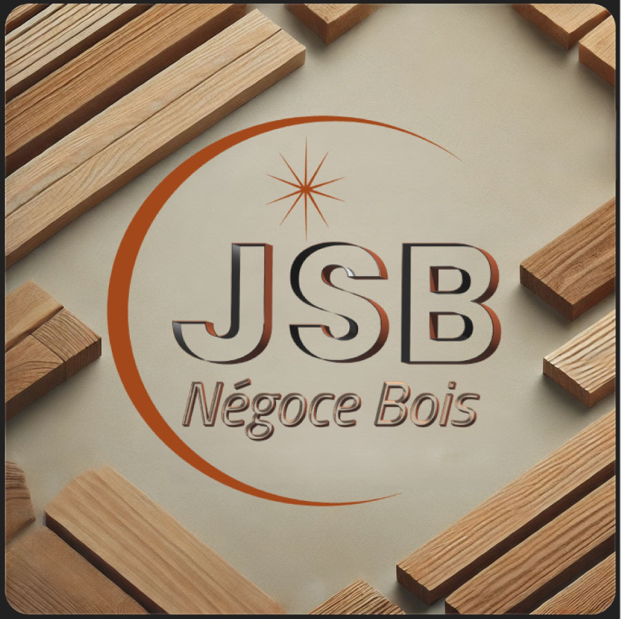 Logo de JSB apparait au centre avec des lames de terrasses sur le pourtour de l'image en vus iso