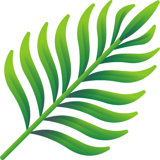Feuille tropicale couleur verte